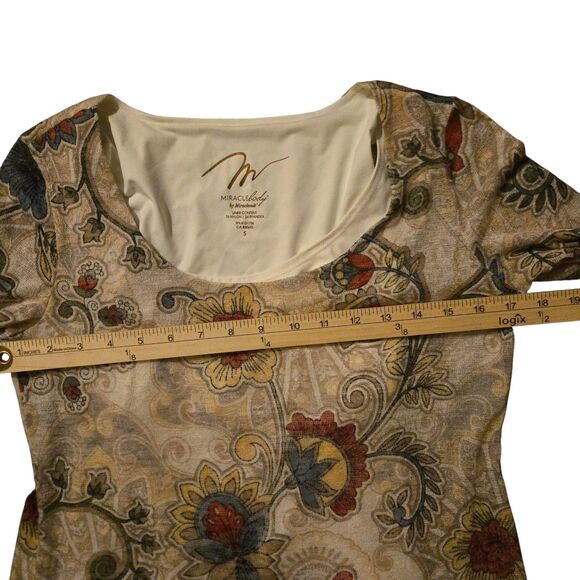 Miraclebody By Miraclesuit Top Small Nylon/Spandex Floral Beachy Vacation - Picture 6 of 7